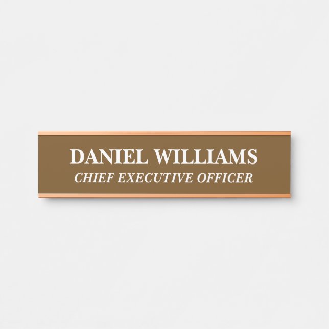 Plaque de nom personnalisée professionnelle pour p (Devant)