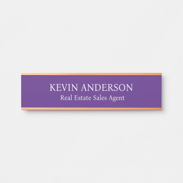 Plaque de nom personnalisée professionnelle pour p (Devant)