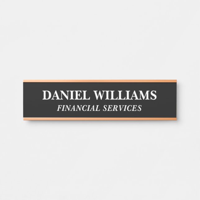 Plaque de nom personnalisée professionnelle pour p (Devant)