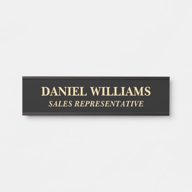 Plaque de nom personnalisée professionnelle pour p (Devant)