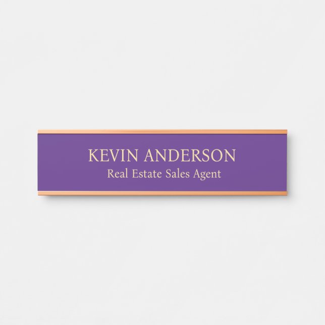 Plaque de nom personnalisée professionnelle pour p (Devant)