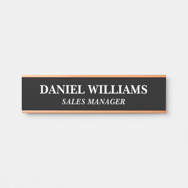 Plaque de nom personnalisée professionnelle pour p (Devant)