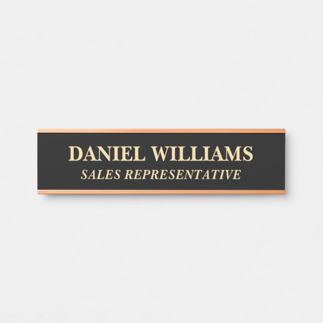 Plaque de nom personnalisée professionnelle pour p (Devant)