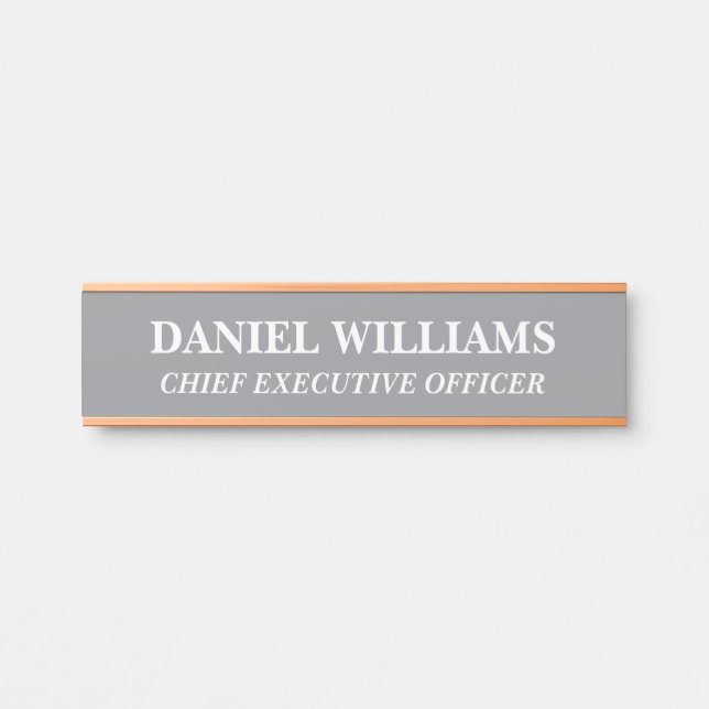Plaque de nom personnalisée professionnelle pour p (Devant)