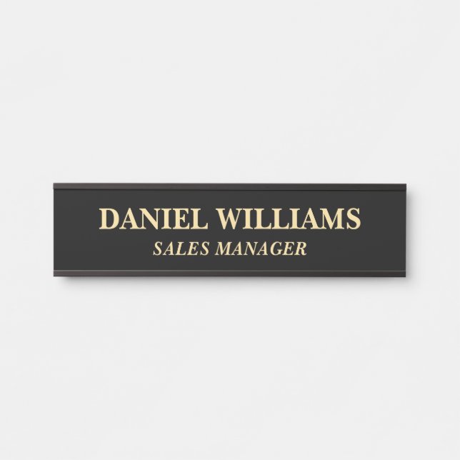 Plaque de nom personnalisée professionnelle pour p (Devant)