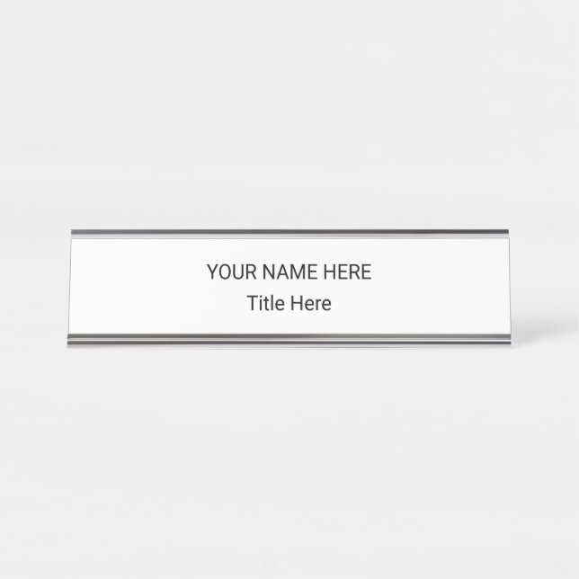 Plaque de nom personnalisée simple & enseigne de b (Devant)