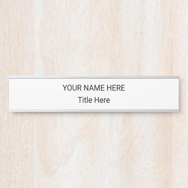 Plaque de nom personnalisée simple & enseigne long (Devant)