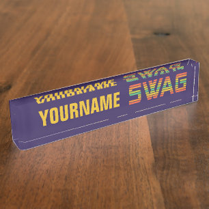 plaque de nom personnalisée SWAG