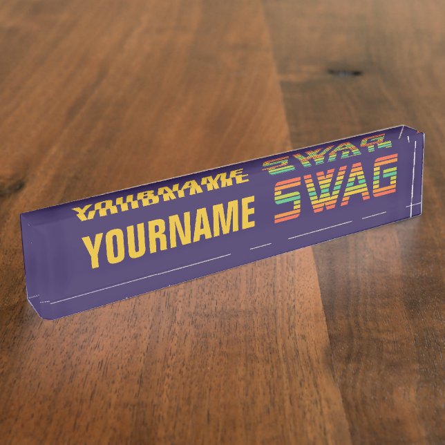 plaque de nom personnalisée SWAG (Taille)