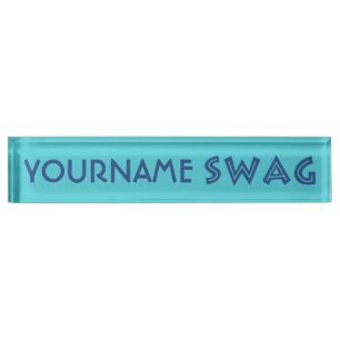 plaque de nom personnalisée SWAG