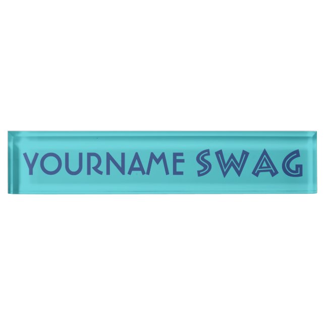 plaque de nom personnalisée SWAG (Devant)
