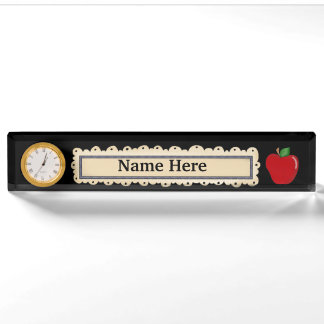 Plaque de nom pour le plaisir Apple de l'enseignan