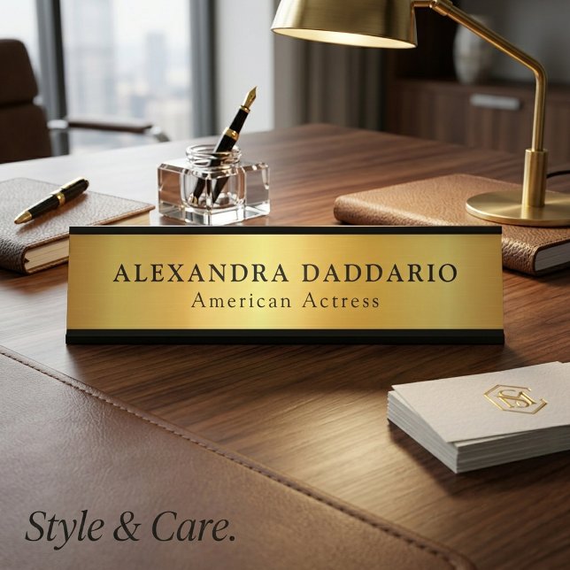 Plaque de nom professionnelle personnalisée – Nom  (Custom Professional Name Plate – Name & Title)