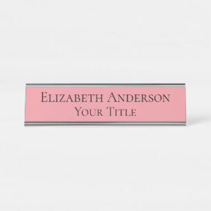 Plaque de nom rose femme