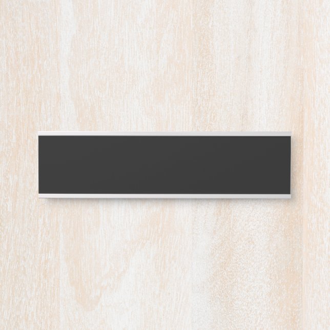 Plaque de nom, Standard (2" x 8"), Argent (Devant)