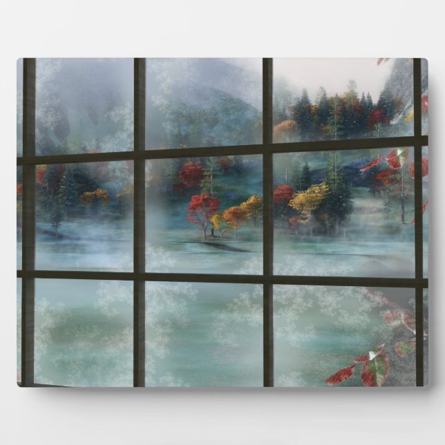 Plaque de photo de givre d'automne Cwm (Devant)