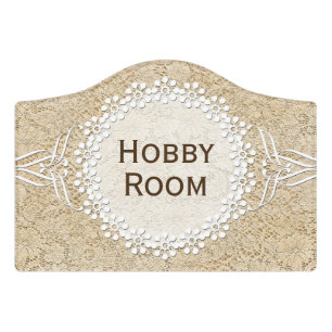 Plaque De Porte Ancien Crochet dentelle motif floral + vos idées