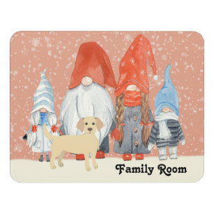 Plaque De Porte Connexion chambre famille avec Gnomes