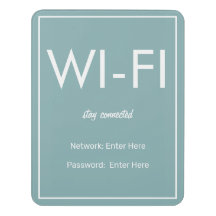 Connexion Wi-Fi Turquoise de base moderne