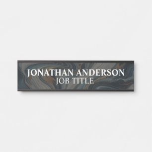 Plaque de porte de bureau moderne pour nom profess