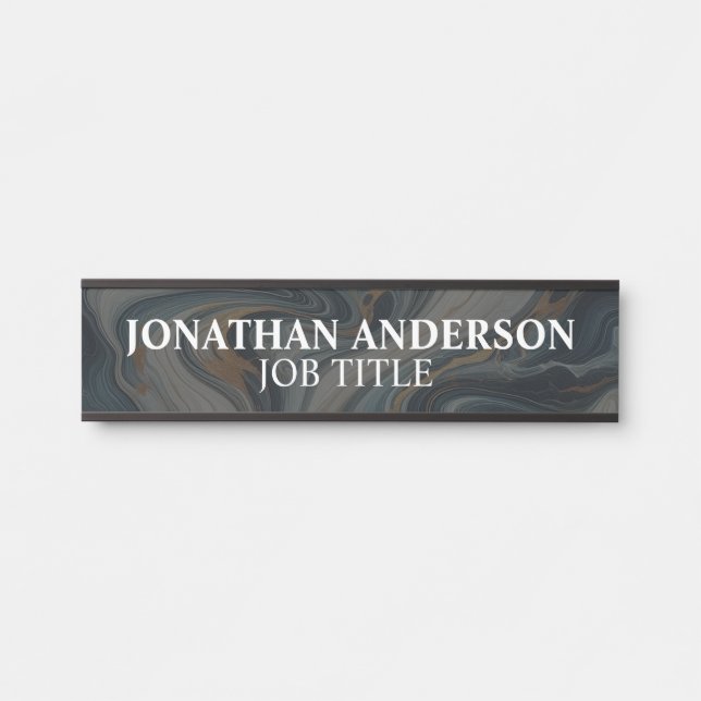 Plaque de porte de bureau moderne pour nom profess (Devant)