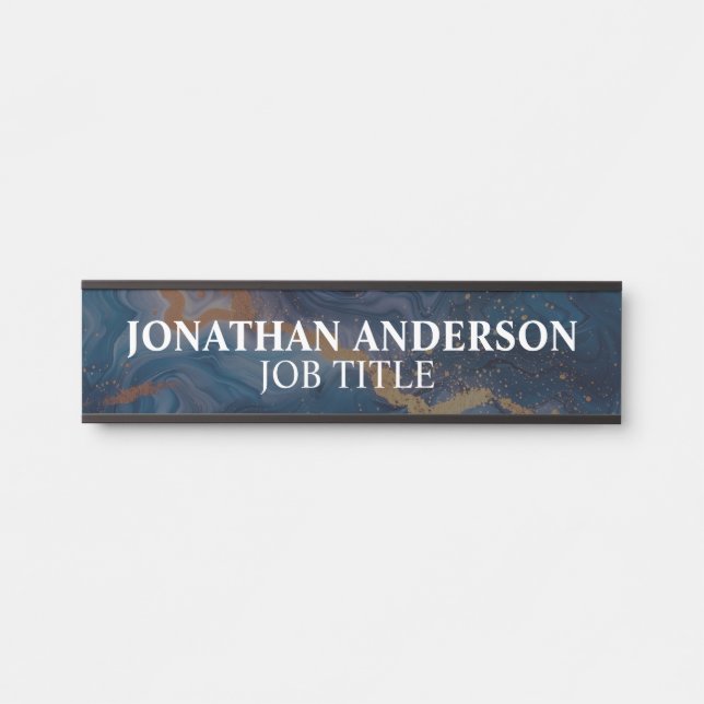 Plaque de porte de bureau moderne pour nom profess (Devant)