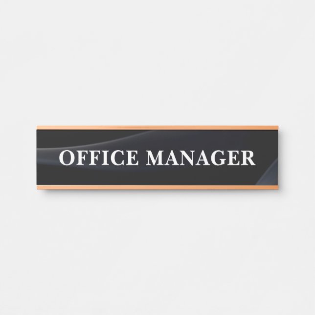 Plaque de porte de bureau moderne professionnelle  (Devant)