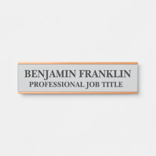 Plaque de porte de bureau moderne professionnelle