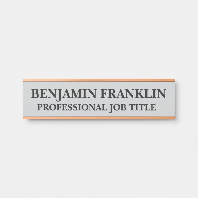 Plaque de porte de bureau moderne professionnelle (Devant)