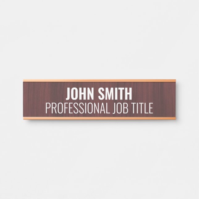 Plaque de porte de bureau moderne professionnelle (Devant)