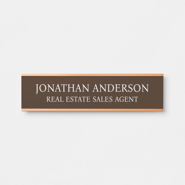 Plaque de porte de bureau moderne professionnelle (Devant)