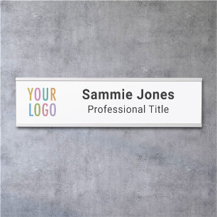 Plaque de porte de bureau modifiable Logo d'entrep