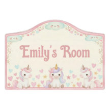 Licornes Roses Coeurs Filles Chambre Nurserie Cham
