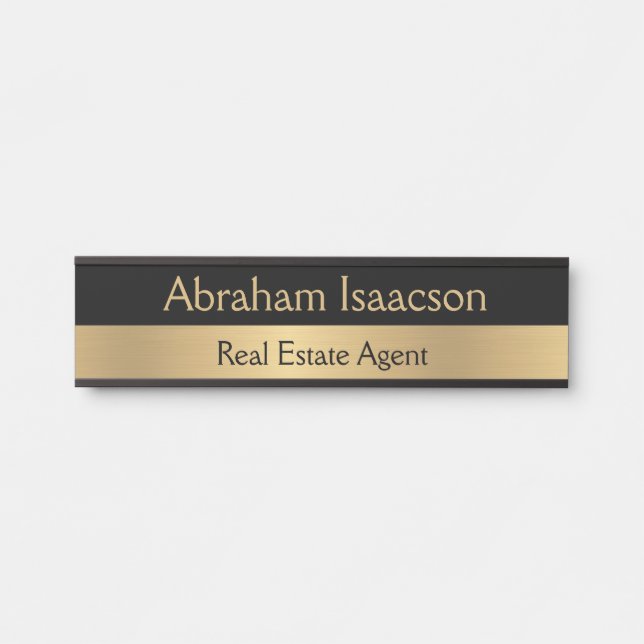 Plaque de porte moderne pour bureau professionnel (Devant)