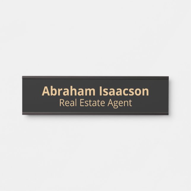 Plaque de porte moderne pour bureau professionnel (Devant)