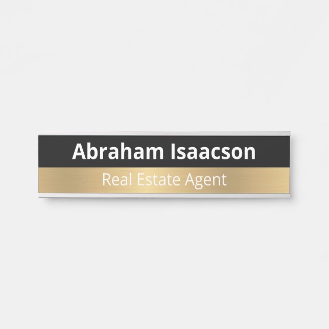 Plaque de porte moderne pour bureau professionnel (Devant)