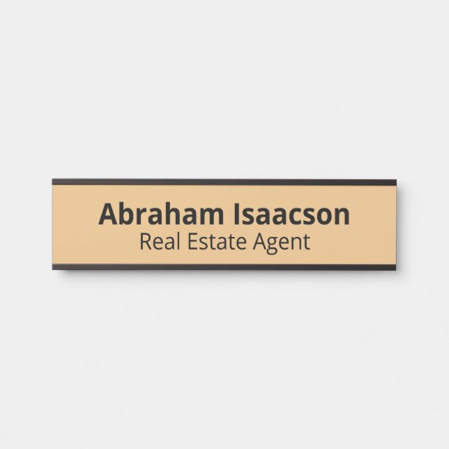 Plaque de porte moderne pour bureau professionnel (Devant)