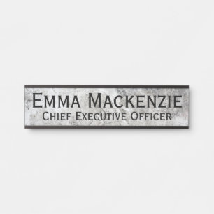 Plaque de porte suspendue en marbre gris