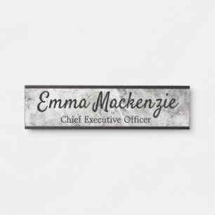 Plaque de porte suspendue en marbre gris