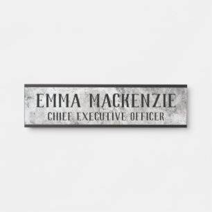 Plaque de porte suspendue en marbre gris