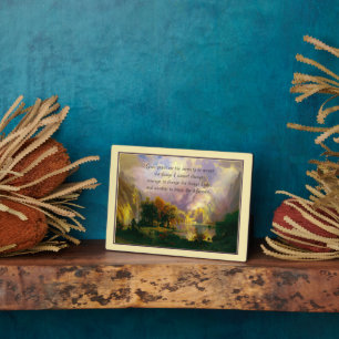 Plaque de prière de sérénité des montagnes rocheus