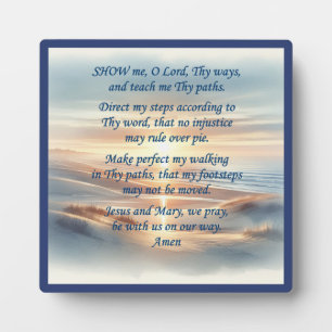 Plaque de prière du matin avec de l'Easel