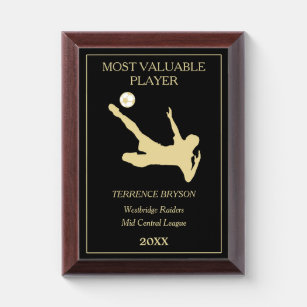 Plaque de récompense du modèle MVP de footballeur