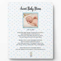 Plaque de service funéraire pour bébés personnalis