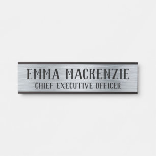 Plaque de signalétique de porte suspendue à aspect