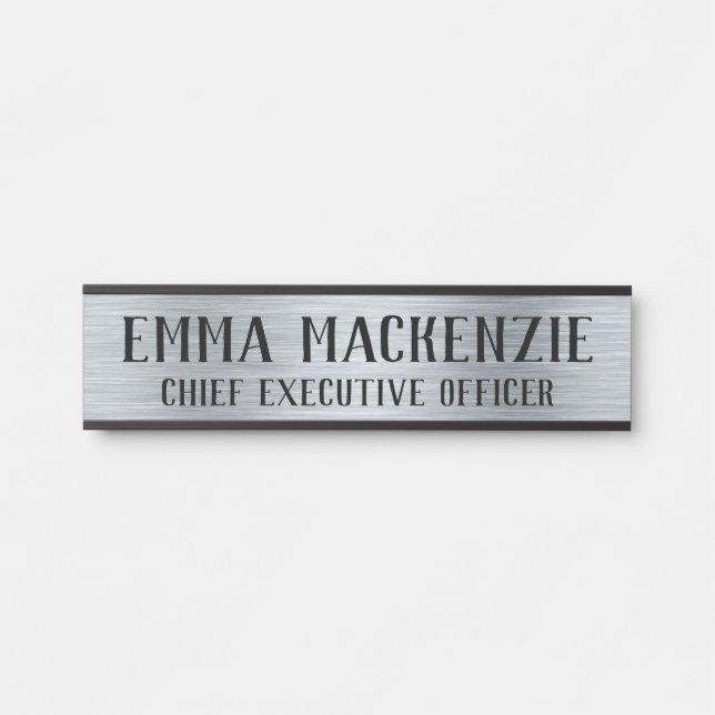 Plaque de signalétique de porte suspendue à aspect (Devant)