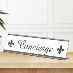 Plaque de signalisation de concierge