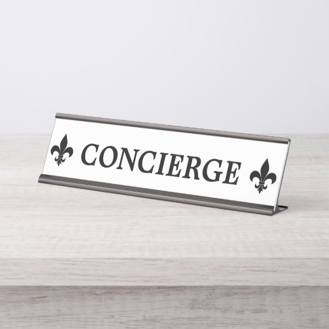 Plaque de signalisation de concierge (Devant)