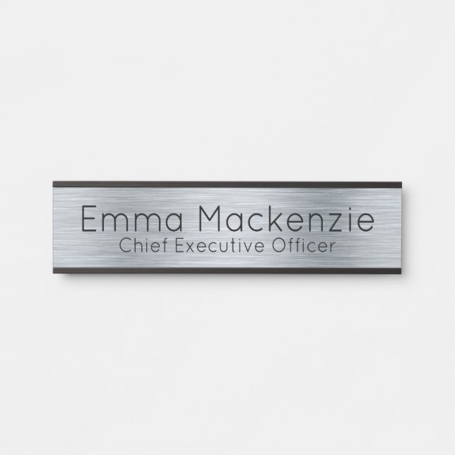 Plaque de signalisation de porte de bureau aspect  (Devant)