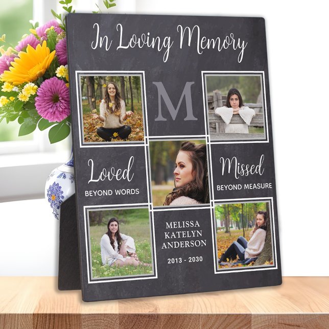 Plaque de souvenir avec photo en mémoires affectue (Créateur téléchargé)